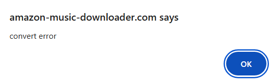Conversion Error Happens Using Online Amazon Downloader