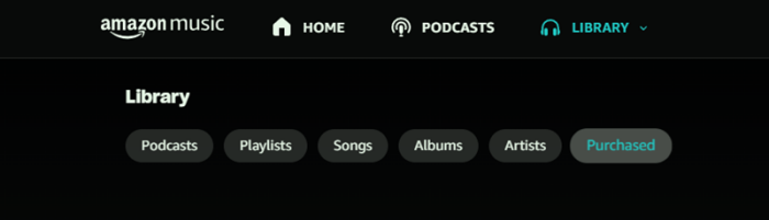 Check Purchased Amazon Music