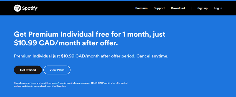 Get Spotify Free Trial