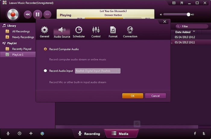 Customize Audio Recording Settings