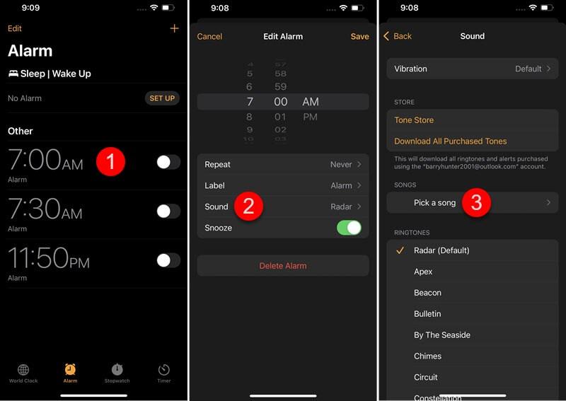 Set Alarm Sound on iPhone
