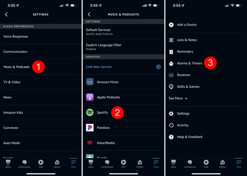 Set Spotify as Alarm on Alexa