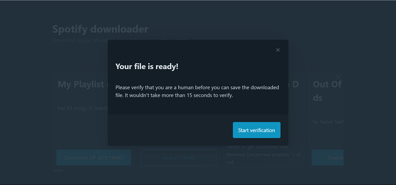 Human Verification of Spotify Downloader