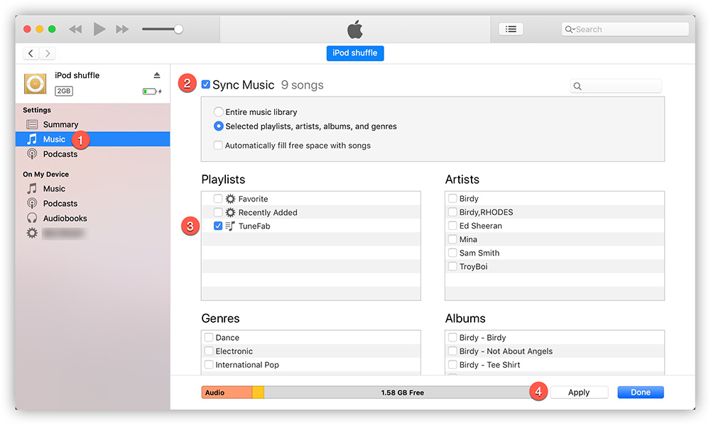 Sync iTunes Music to iPod with iTunes