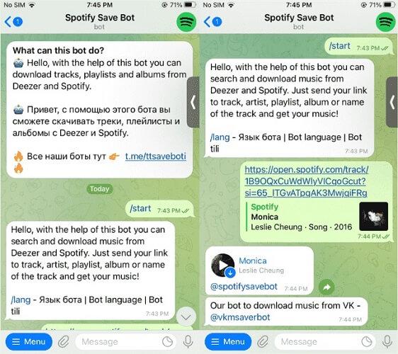 Rip Spotify Music on Mobile via SpotifySaveBot