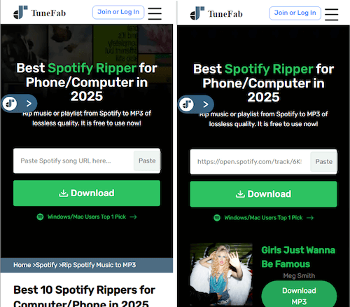 Rip Spotify Music Online via TuneFab Spotify Ripper