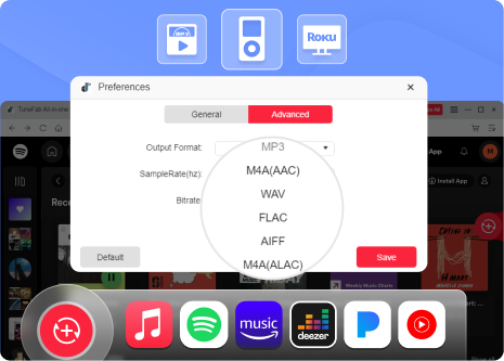 Convert Streaming Music to Various Formats