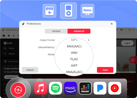 Convert Streaming Music to Various Formats