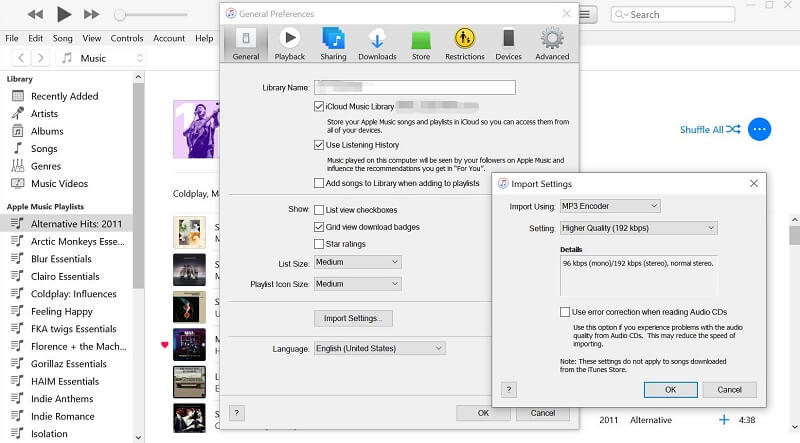 Convert Music Format with iTunes