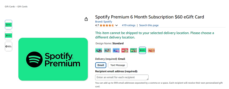 Compra Spotify Premium por 6 meses en Amazon.