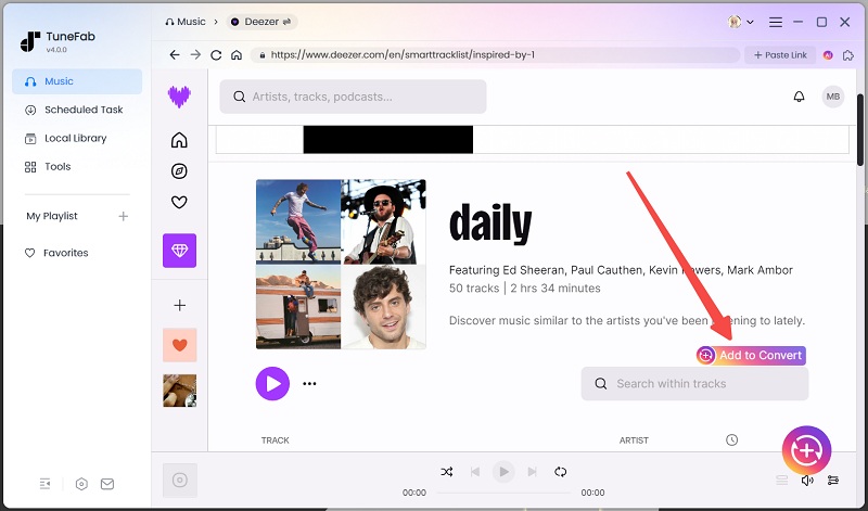 Drag Deezer Music to Convert