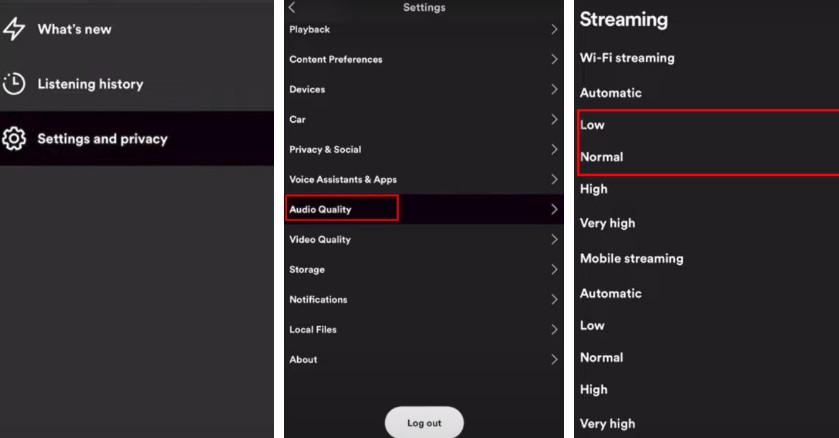 Adjust Spotify Audio Quality