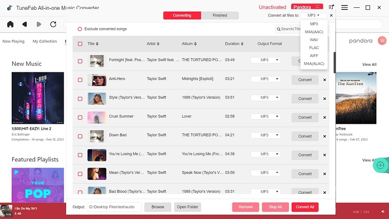 Choose Output Format and Folder