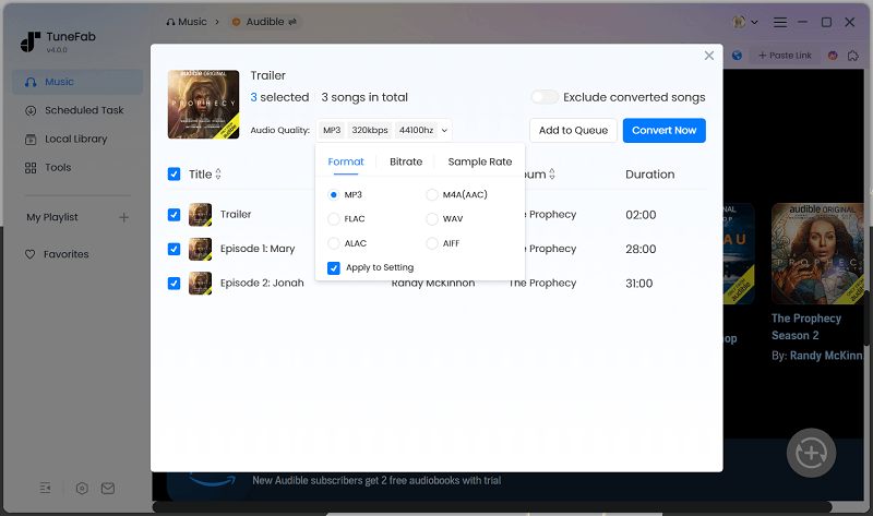 Select MP3 as Output Format