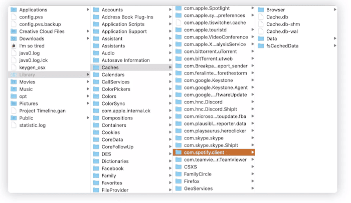 Manually Clear Spotify cache on Mac