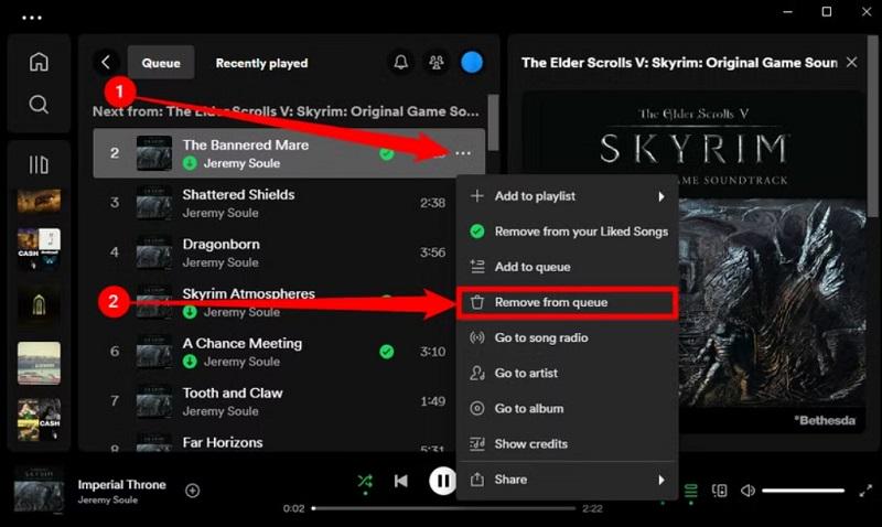 Clear Queue on Spotify Desktop/Web Player