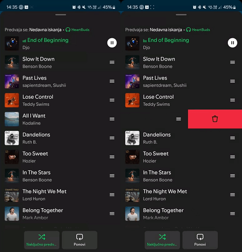Clear Spotify Queue on Mobile