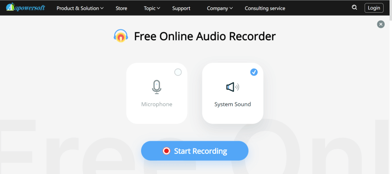 Select to Record Microphone or System Sound
