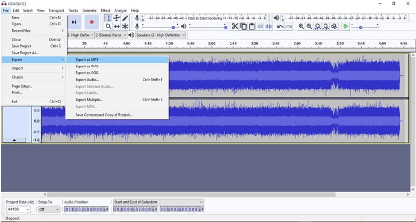 Export Taylor Swift Recording as MP3