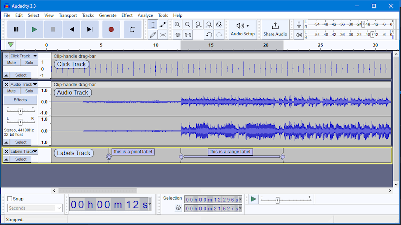 Audacity Interface