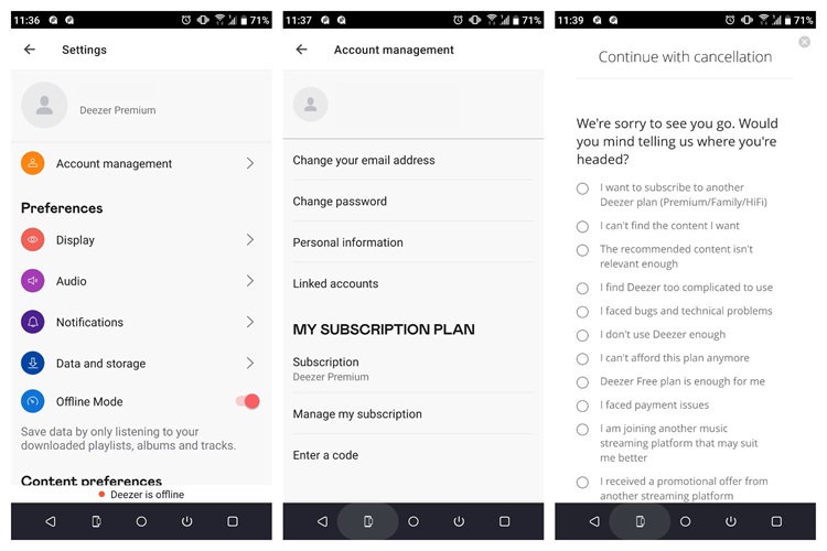 Cancel Deezer Subscription on Mobile Devices