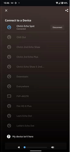 Connect to a Device to Cast Amazon Music