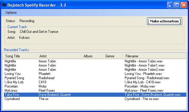 Dojotech Spotify Recorder