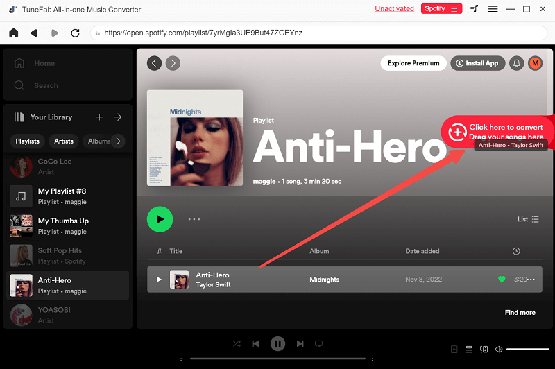 Search and Add Taylor Swift Songs
