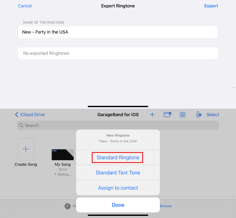 음악을 표준 iPhone 벨소리로 설정