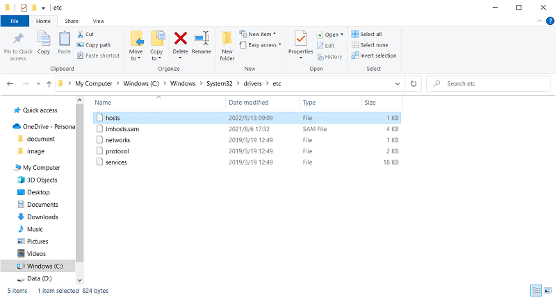 Change Host File on Windows