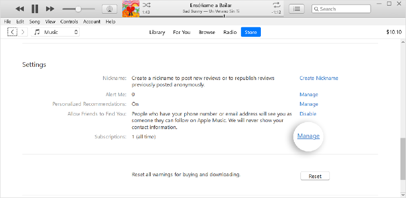 Cancel Amazon Music Subscription in iTunes