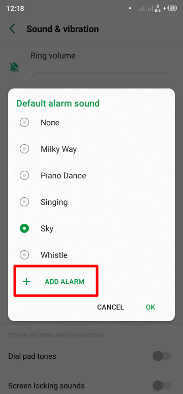 Select Apple Music as Alarm on Android