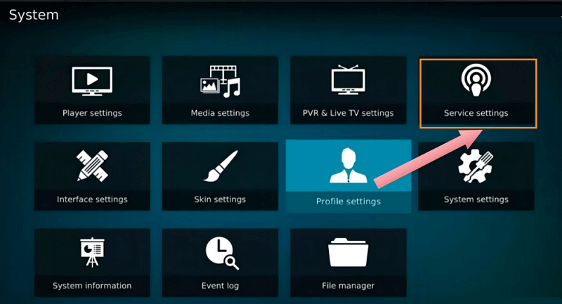 Tap Service Settings