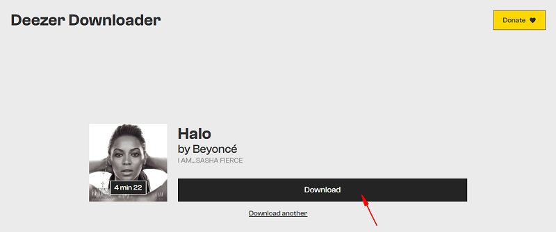 Use Soundloaders to download deezer music