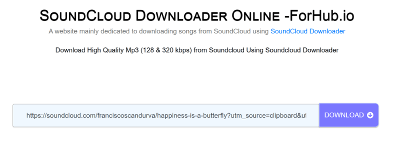 Download SoundCloud Music on Online Downloader