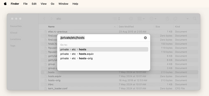 Change Host File on Mac