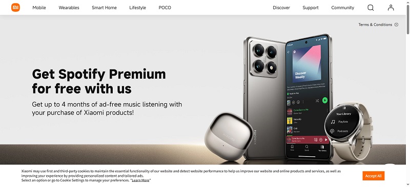 Obtén Spotify Premium gratis con tu dispositivo Xiaomi.