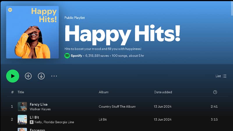 Happy Hits Playlist