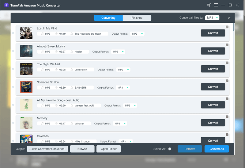 TuneFab Amazon Music Converter Main Interface