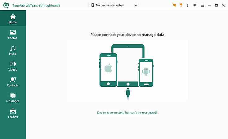 TuneFab WeTrans Main Interface