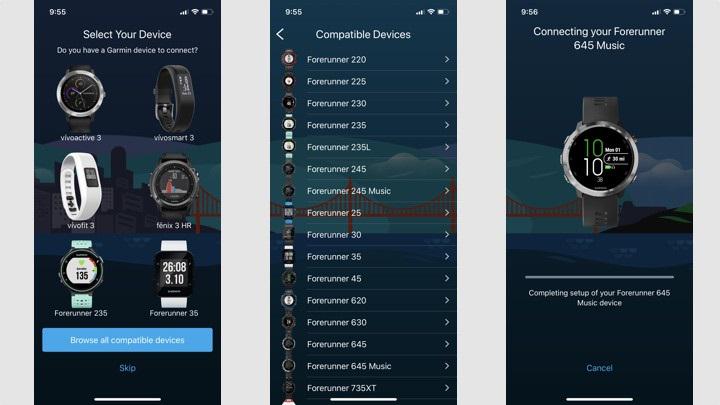 Select Watch to Pair on Garmin Connect