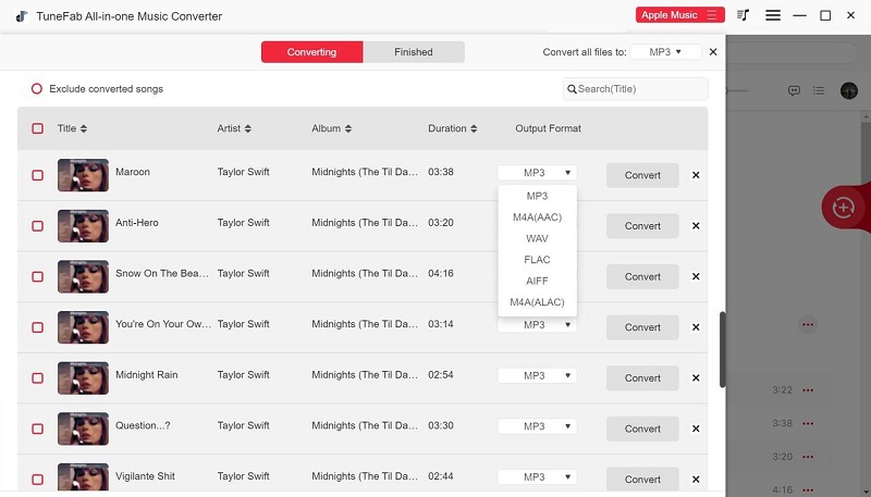 Select MP3 as the Output Format