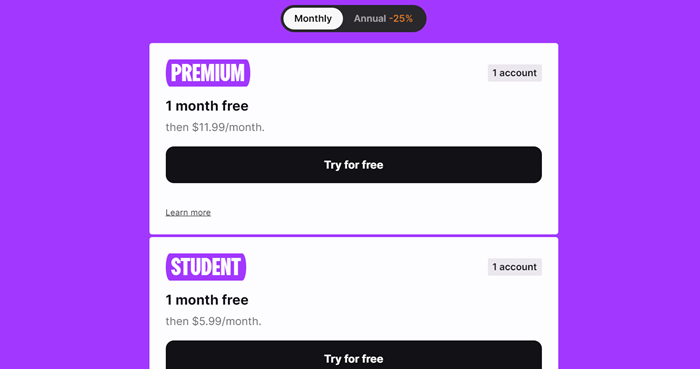 Sign up for a Deezer Free Trial