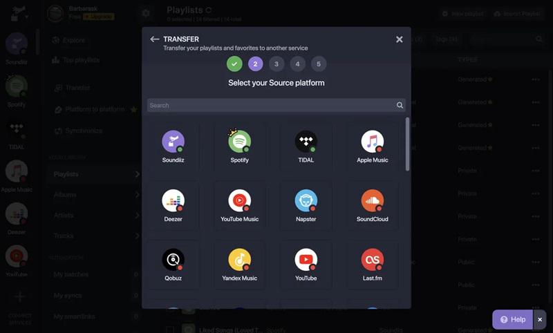 Spotify as Source Soundiiz