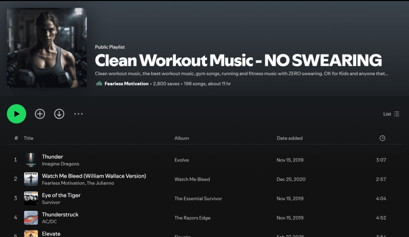 The Best Spotify Clean Playlist Clean Workout Music-No SWEARING