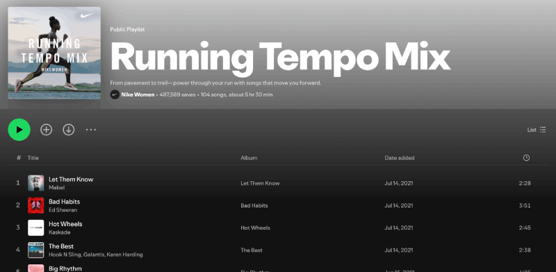 The Running Tempo Mix Playlist
