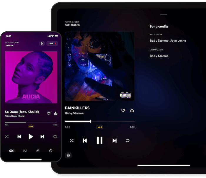 Tidal Mobile App Interface