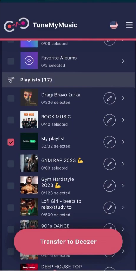 Transfer To Deezer on Phone