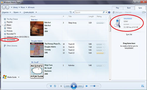 Transfer Spotify to Sony Walkman in Windows Media Player
