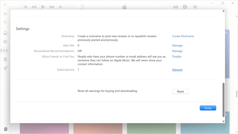 Cancel Apple Music on Windows Apple Music App